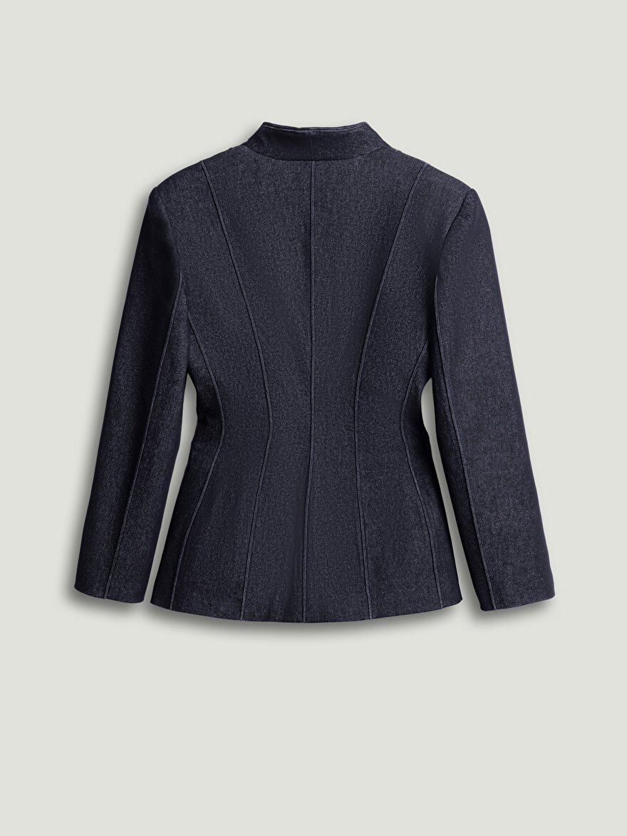 Nocturne Vatkalı Kruvaze Denim Ceket