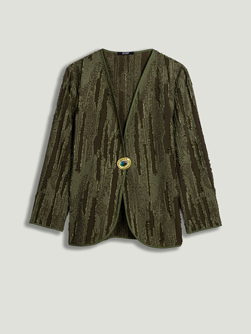 Nocturne Jakarlı Broş Detaylı Ceket