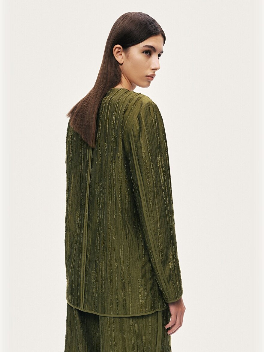 Nocturne Jakarlı Broş Detaylı Ceket