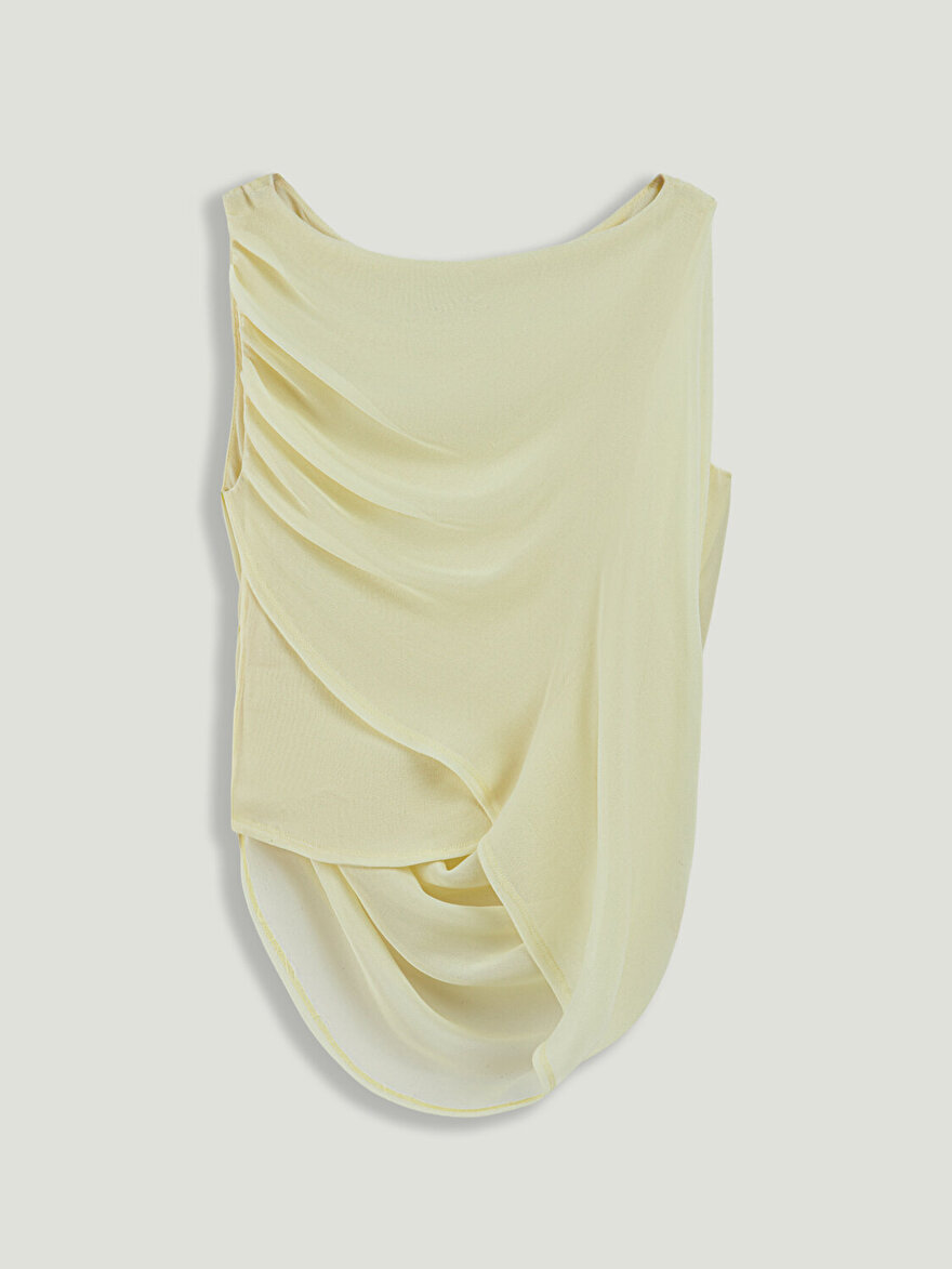 Nocturne Dökümlü Drape Detaylı Bluz