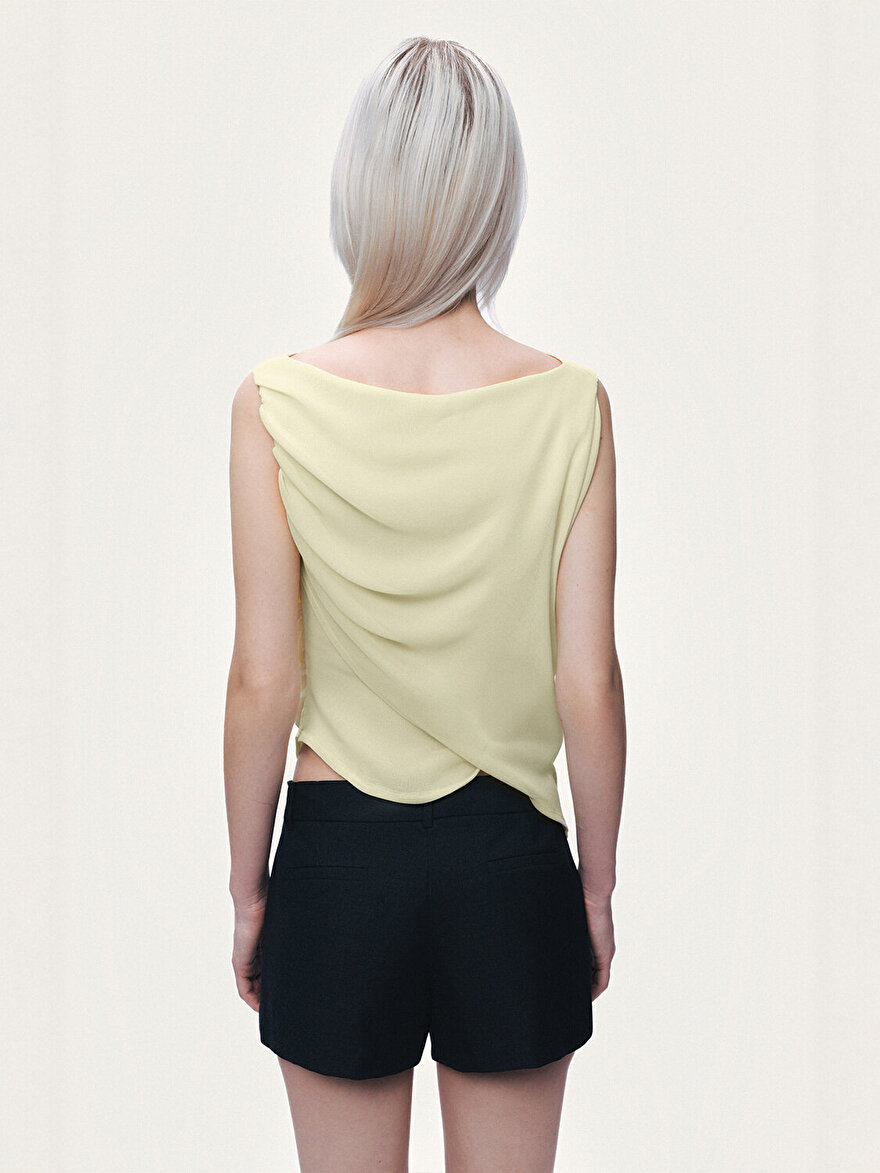 Nocturne Dökümlü Drape Detaylı Bluz