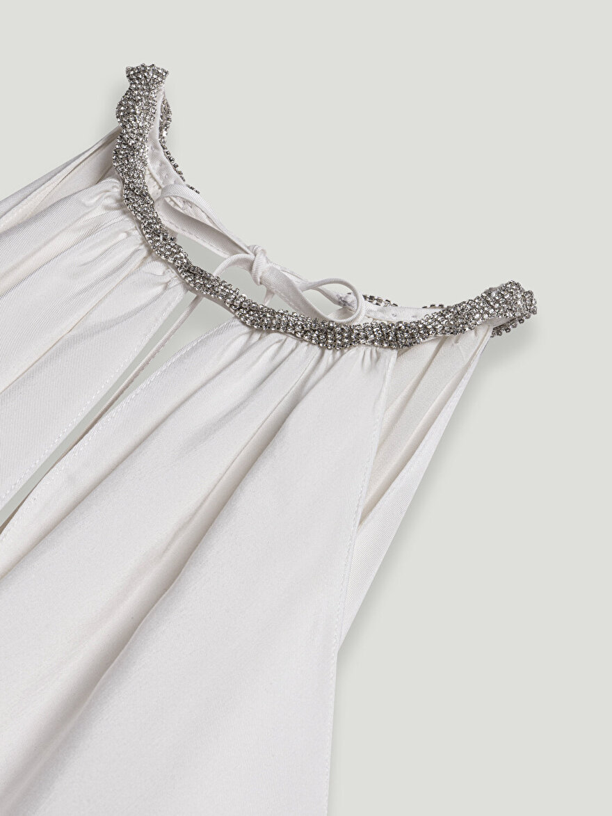 Nocturne Taş Detaylı Asimetrik Bluz