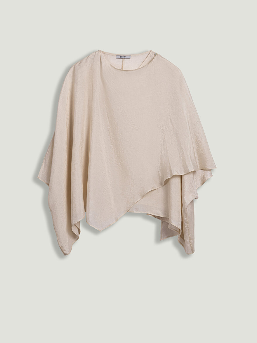 Nocturne Dökümlü Yarasa Kol Bluz