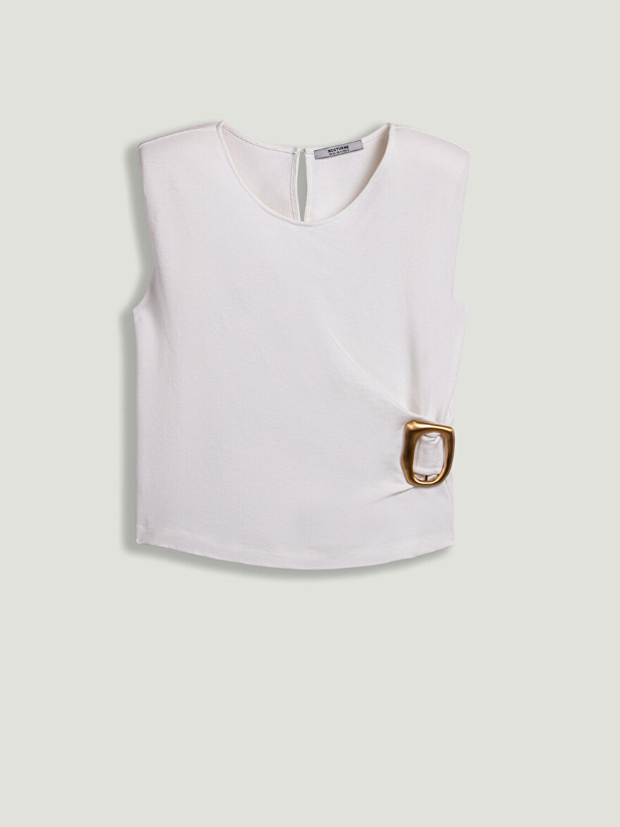 Nocturne Bel Aksesuarlı Vatkalı Bluz