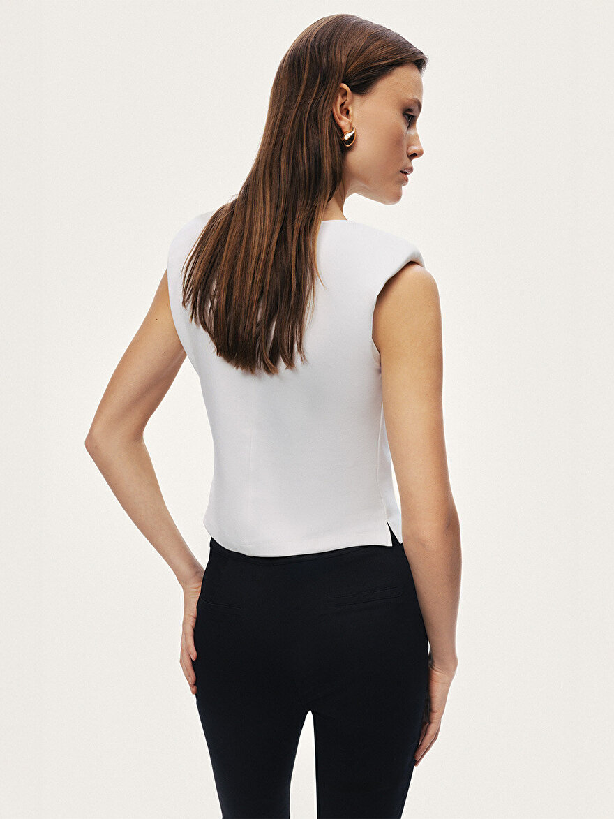 Nocturne Bel Aksesuarlı Vatkalı Bluz