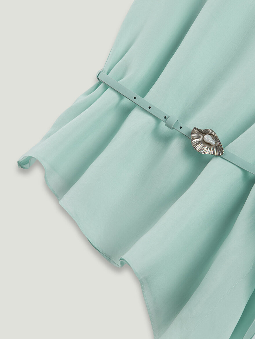 Nocturne Kemer Detaylı Asimetrik Bluz