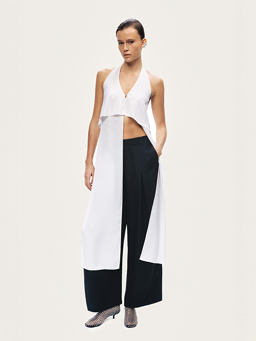 Nocturne Halter Yaka Yırtmaçlı Bluz