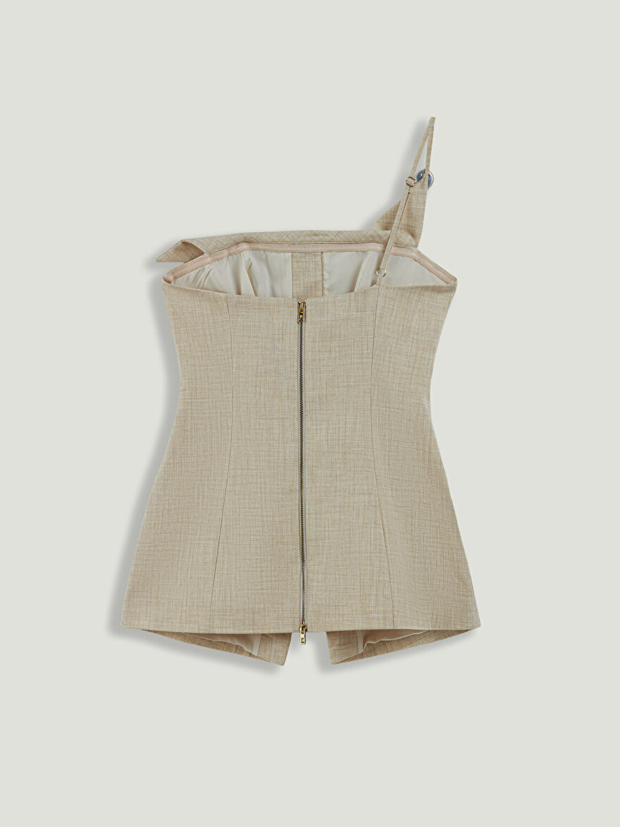 Nocturne Tek Omuz Asimetrik Yaka Bluz