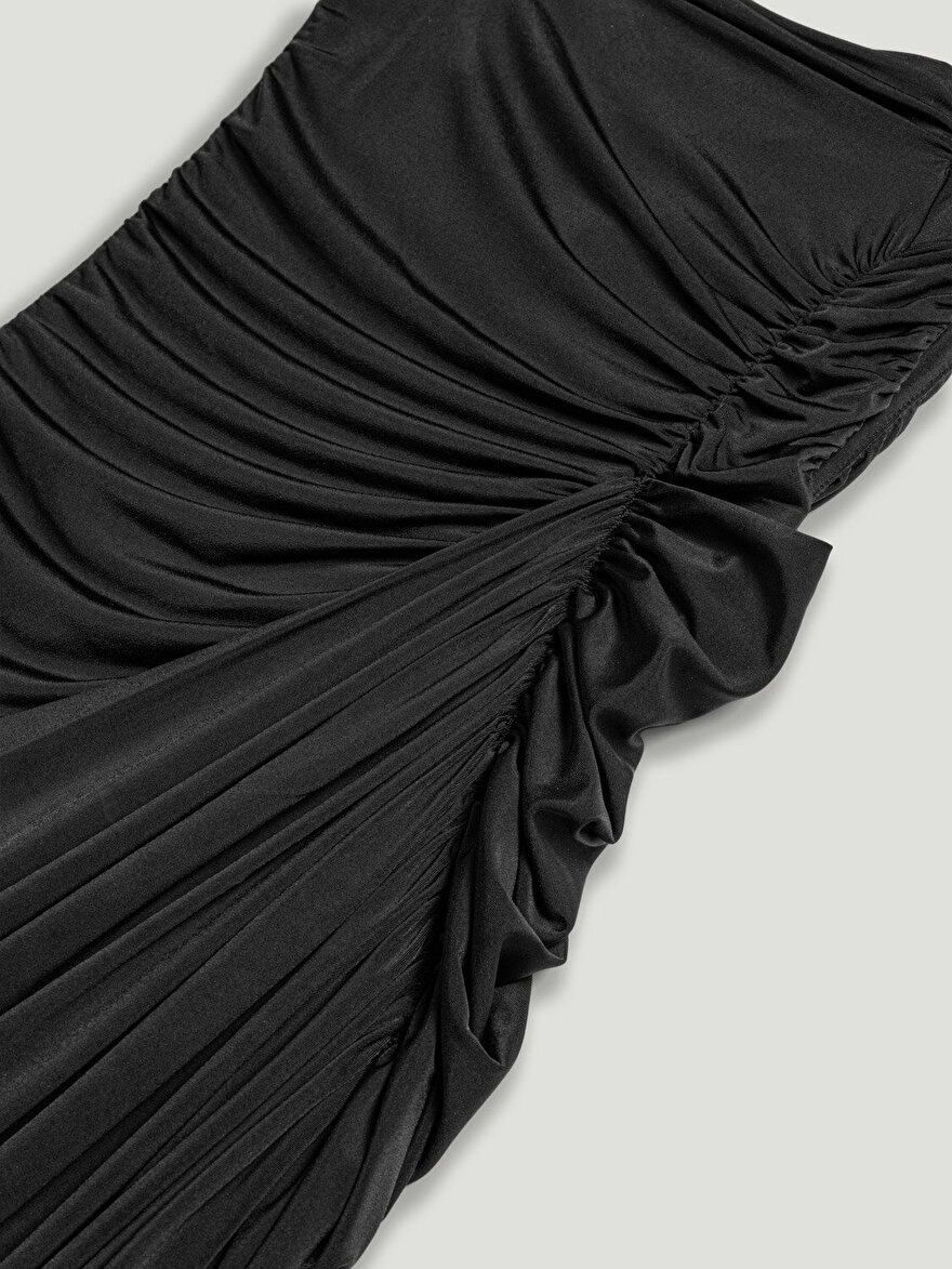 Nocturne Asimetrik Kol Detaylı Drapeli Bluz