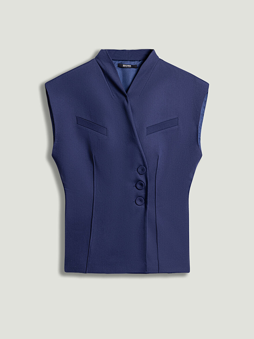 Nocturne Dik Yaka Kruvaze Yelek