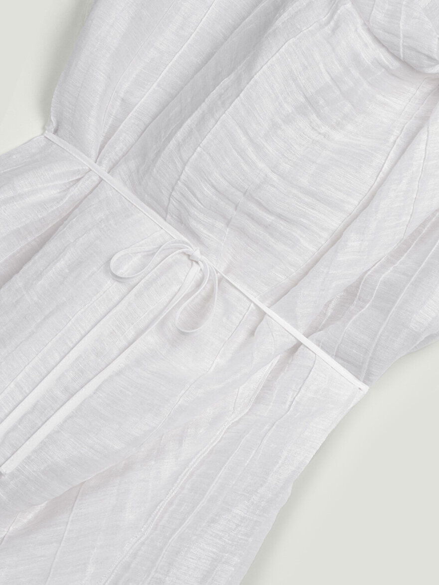 Nocturne Kırışık Detaylı Kruvaze Yelek