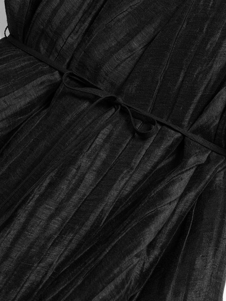 Nocturne Kırışık Detaylı Kruvaze Yelek