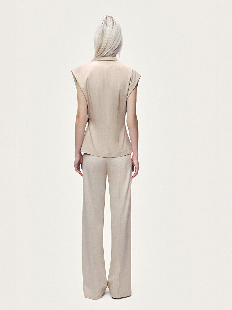 Nocturne Kemer Detaylı Kruvaze Yelek