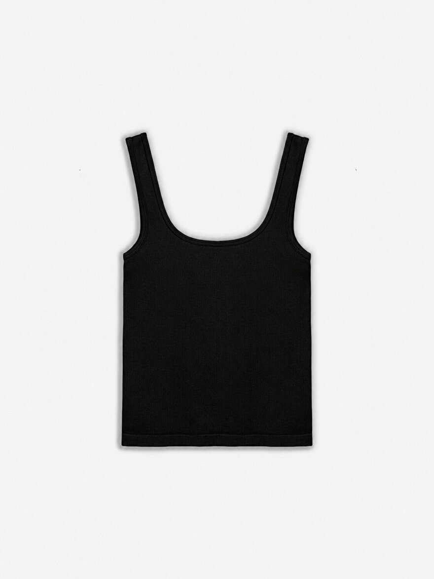 Nocturne Bisiklet Yaka Crop Top