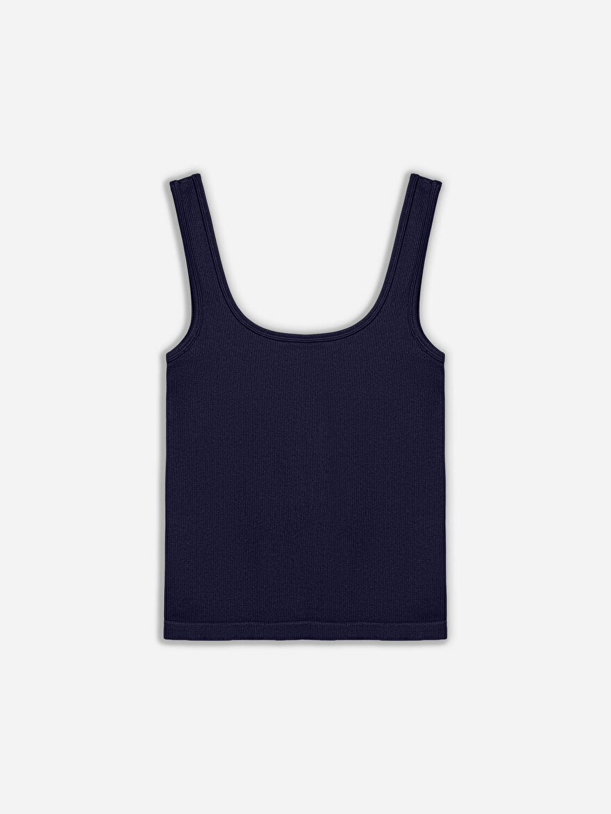 Nocturne Bisiklet Yaka Crop Top