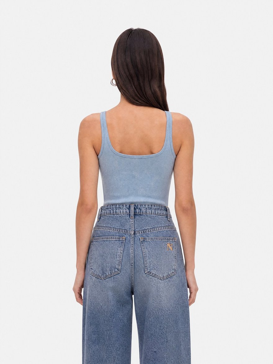 Nocturne Bisiklet Yaka Crop Top