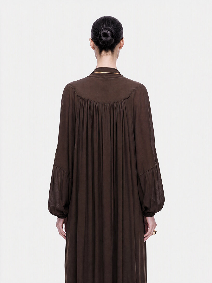 Nocturne Kruvaze Yaka Maxi Elbise