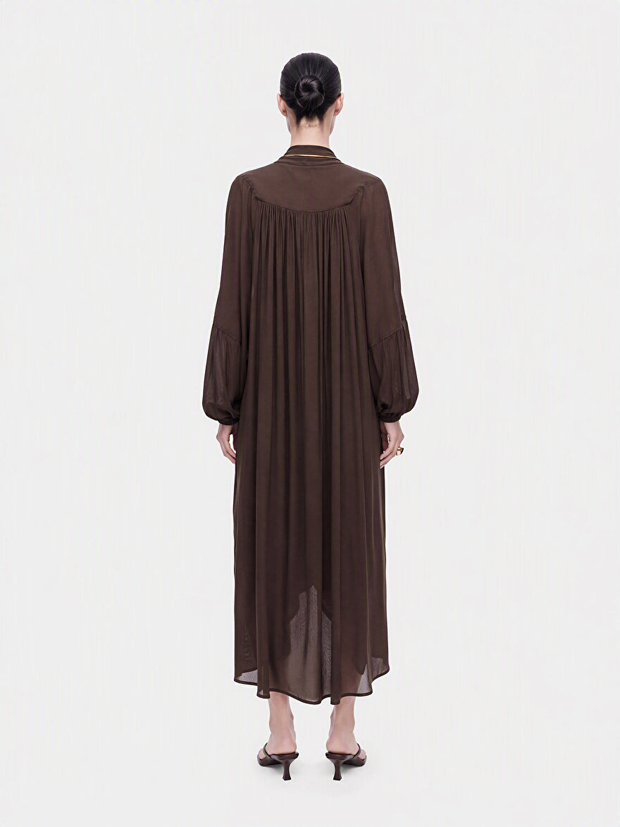 Nocturne Kruvaze Yaka Maxi Elbise