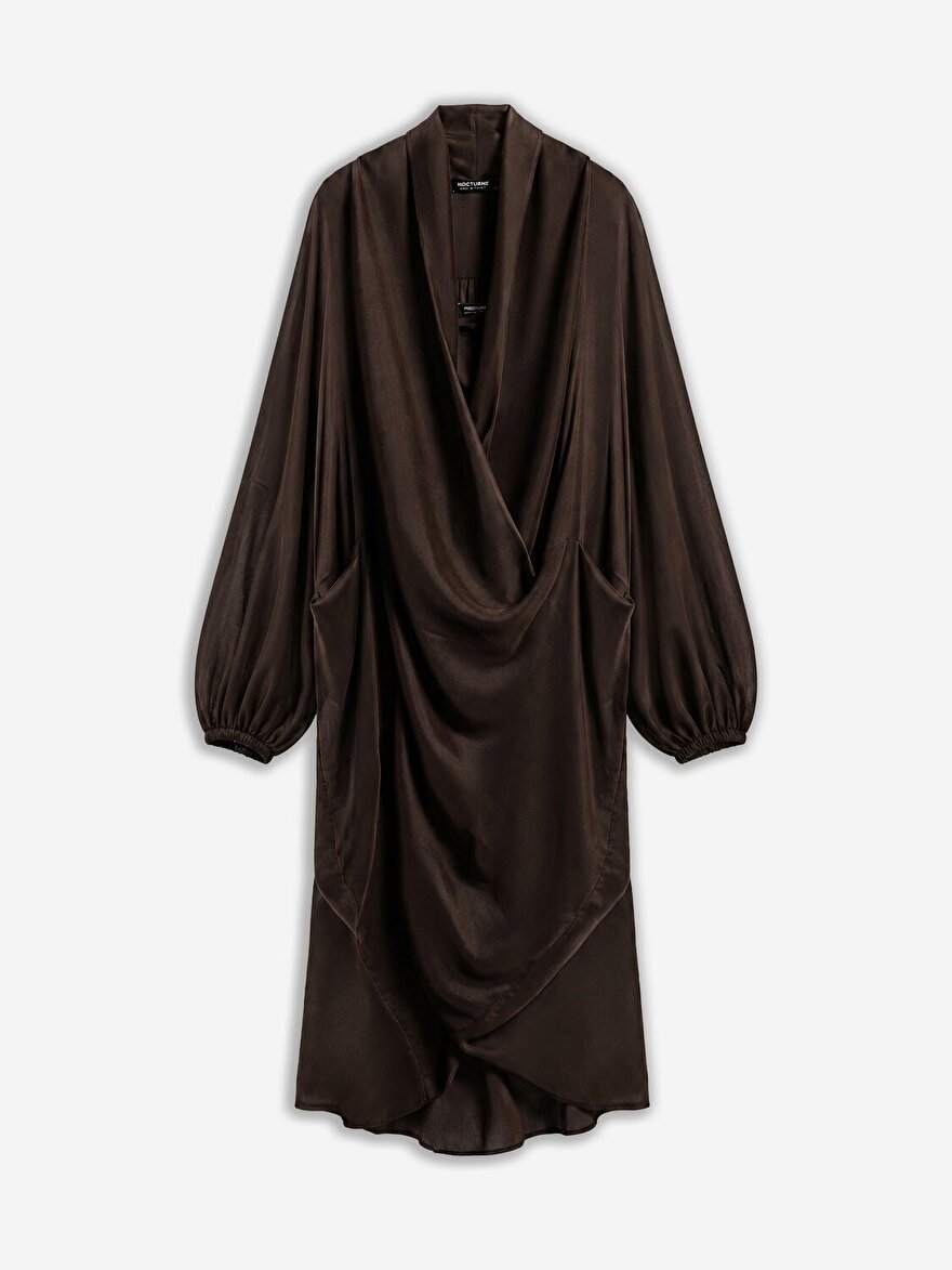 Nocturne Kruvaze Yaka Maxi Elbise