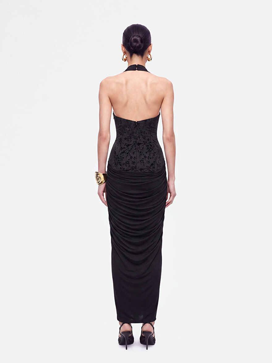 Nocturne Halter Yaka Maxi Elbise