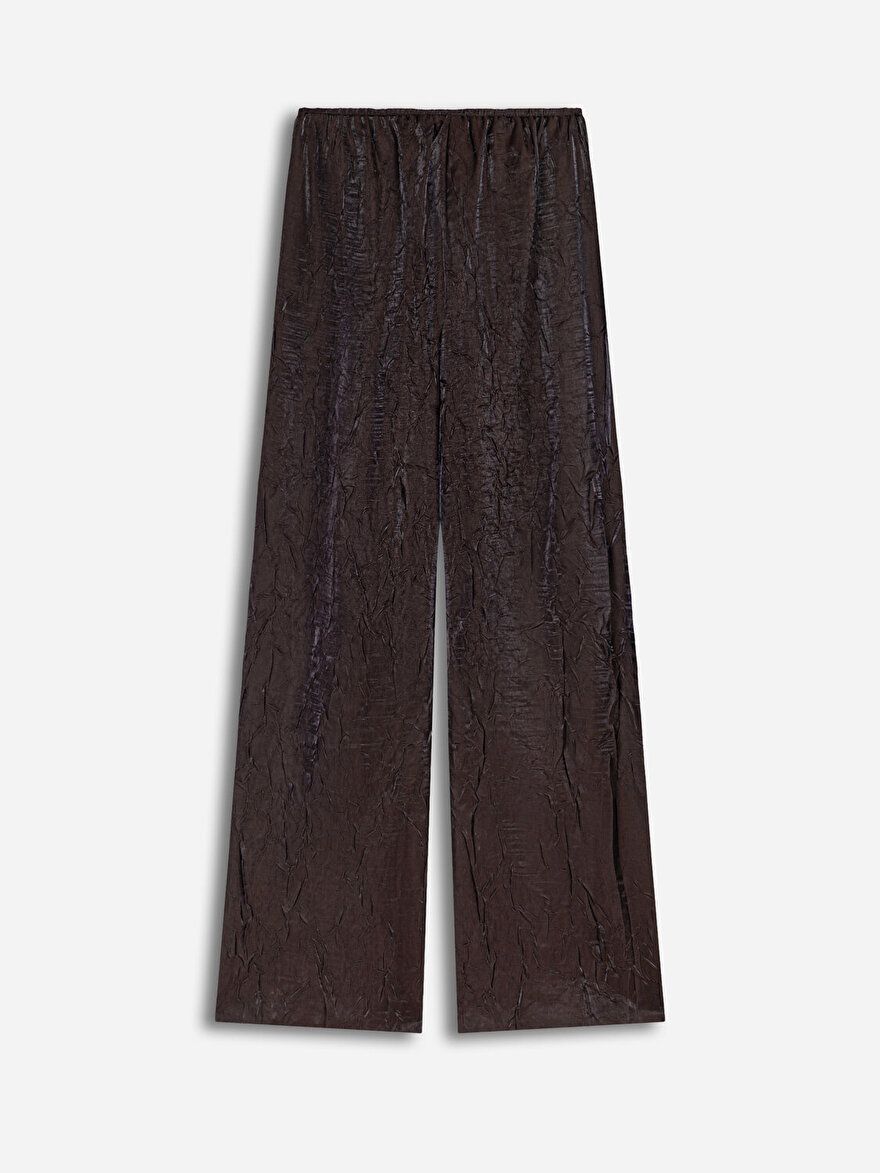 Nocturne Dokulu Geniş Paça Pantolon