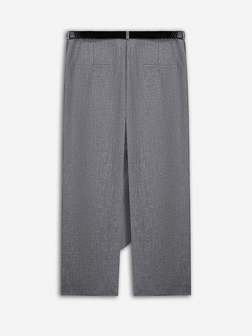Nocturne Asimetrik Pile Detaylı Pantolon